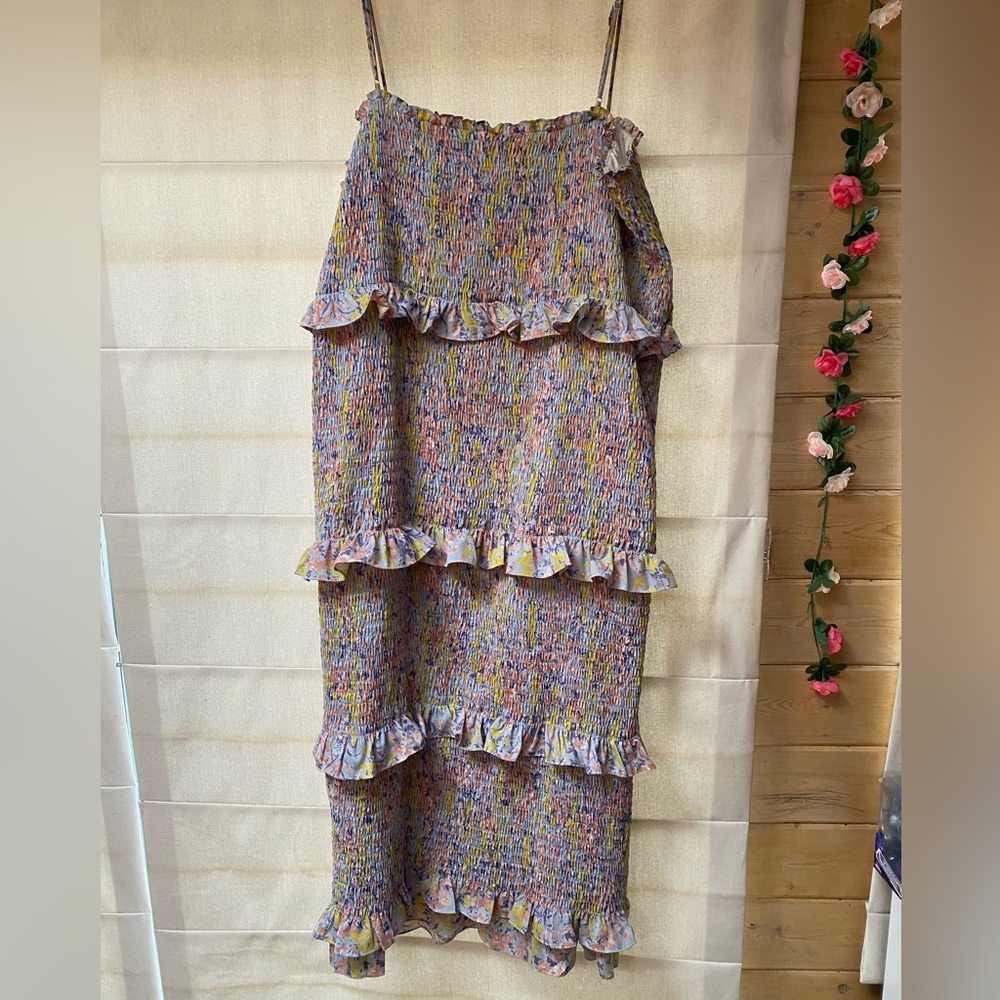Plus Size Floral Midi Dress